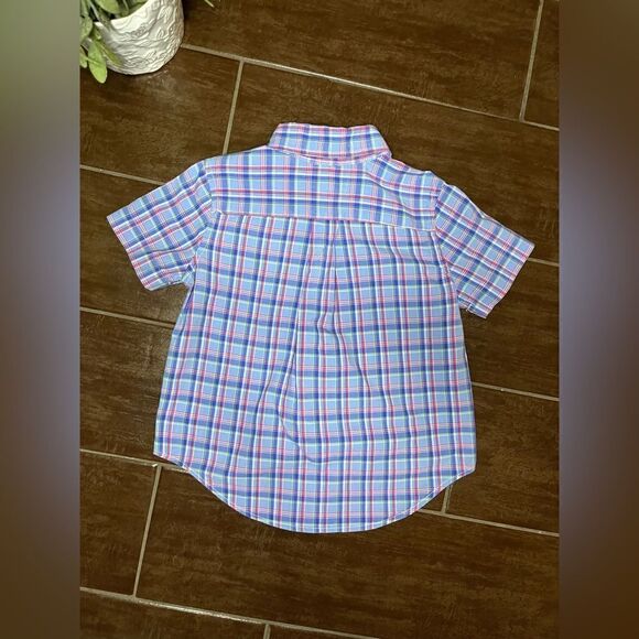Ralph Lauren baby blue/pink/white plaid button down boys sz 2T - Picture 4 of 4